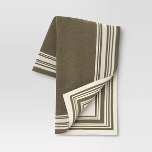Threshold Studio McGee Framed Jacquard Knit Throw Blanket Sage Green